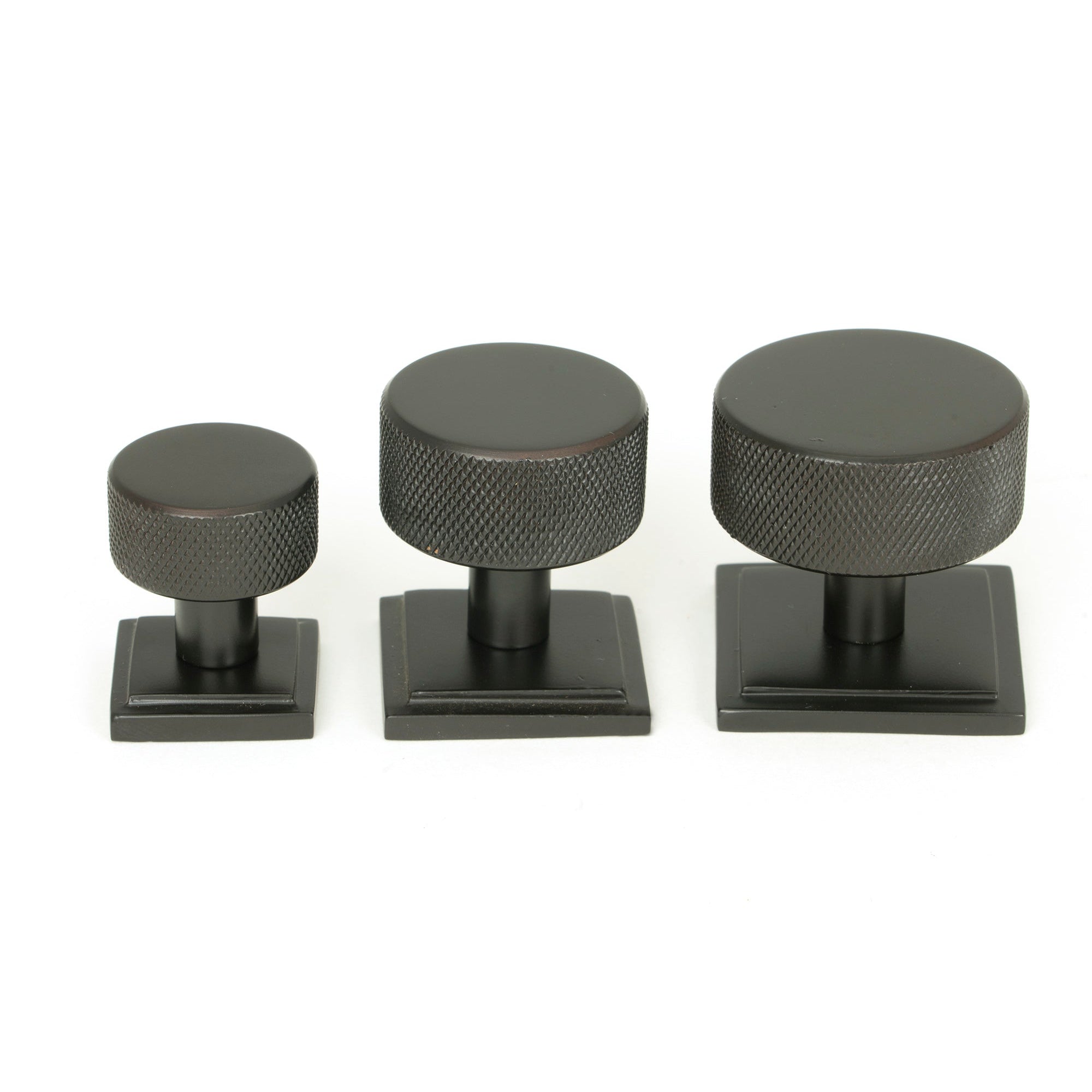 Aged Bronze Brompton Cabinet Knob - 38mm (Square) | From The Anvil-Cabinet Knobs-Yester Home