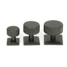 Aged Bronze Brompton Cabinet Knob - 38mm (Square) | From The Anvil-Cabinet Knobs-Yester Home