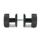 Aged Bronze Brompton Mortice/Rim Knob Set (Art Deco) | From The Anvil-Mortice Knobs-Yester Home