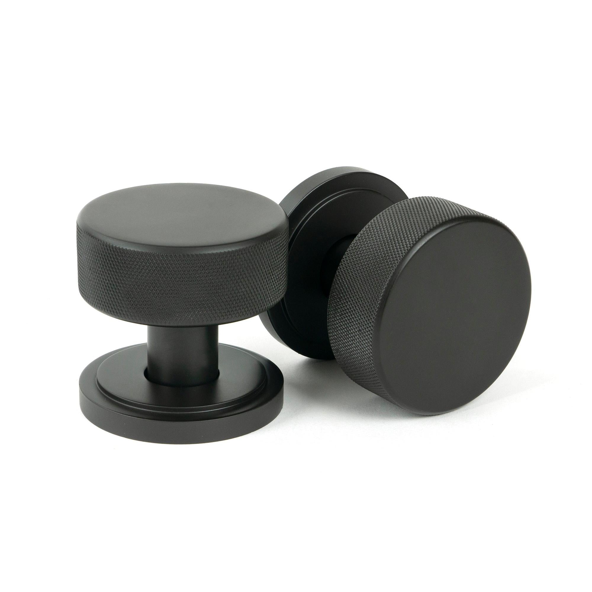 Aged Bronze Brompton Mortice/Rim Knob Set (Art Deco) | From The Anvil - Mortice Knobs - From The Anvil - Yester Home