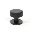 Aged Bronze Brompton Mortice/Rim Knob Set (Plain) | From The Anvil-Mortice Knobs-Yester Home