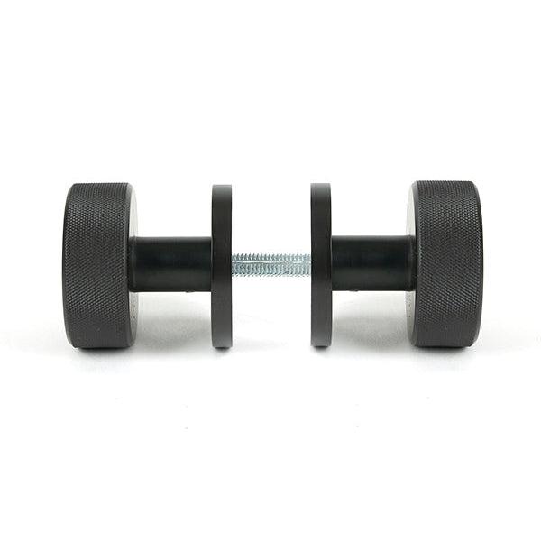 Aged Bronze Brompton Mortice/Rim Knob Set (Plain) | From The Anvil-Mortice Knobs-Yester Home