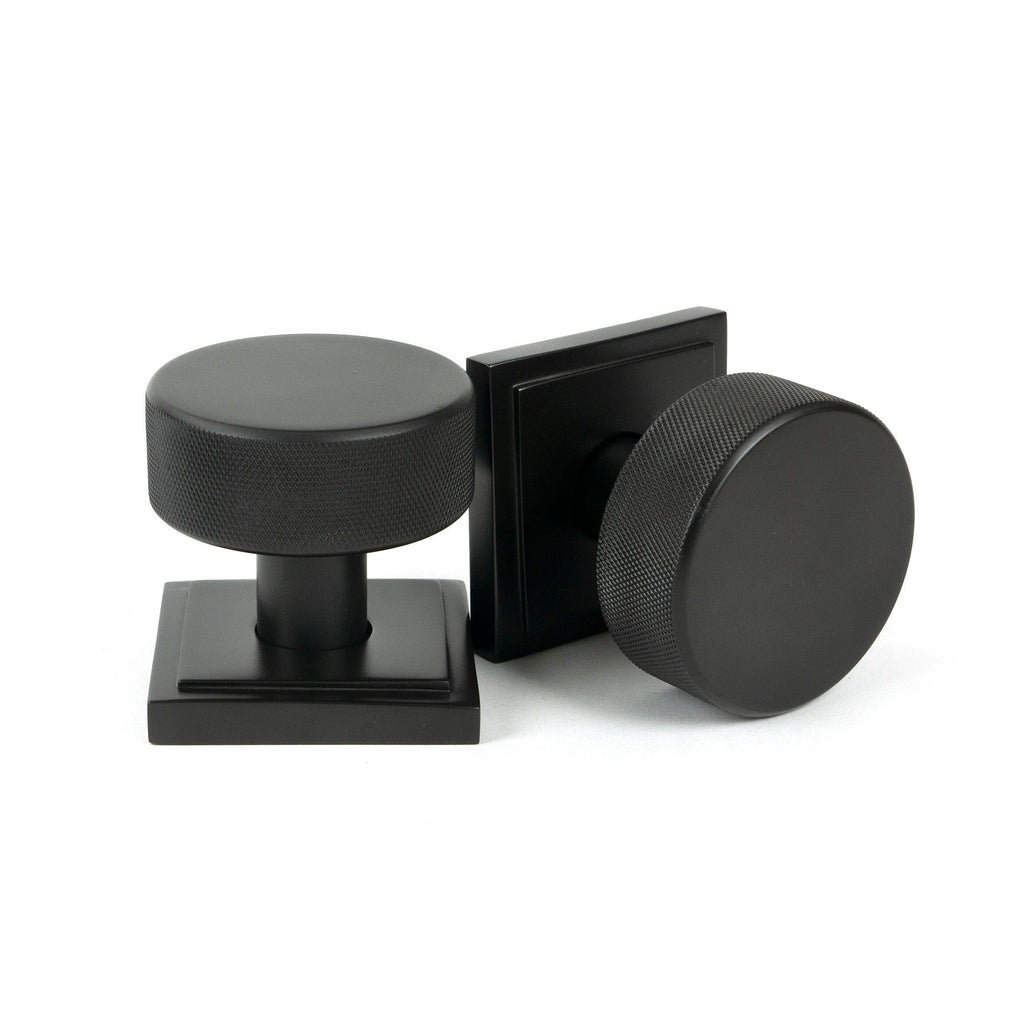 Aged Bronze Brompton Mortice/Rim Knob Set (Square) | From The Anvil-Mortice Knobs-Yester Home