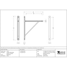 Aged Bronze Chalfont Shelf Bracket (314mm x 250mm) | From The Anvil - Shelf Brackets - From The Anvil - Yester Home