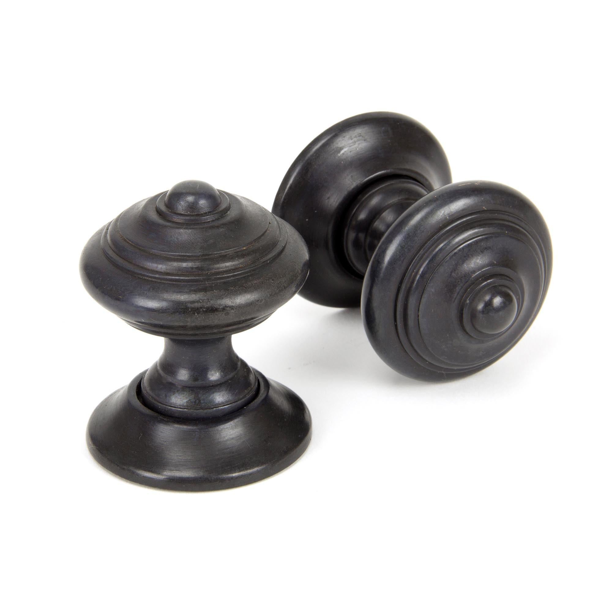 Aged Bronze Elmore Concealed Mortice Knob Set | From The Anvil - Mortice Knobs - From The Anvil - Yester Home