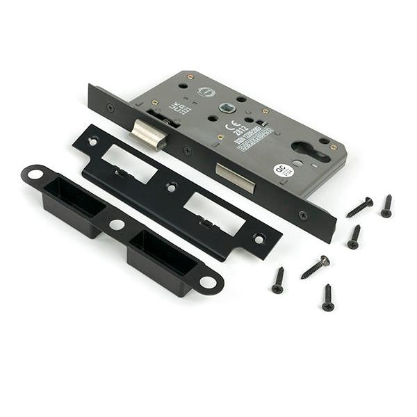 Aged Bronze Euro Din Sash Lock - 60mm Backset/72mm Centre - Euro Locks - From The Anvil - Yester Home