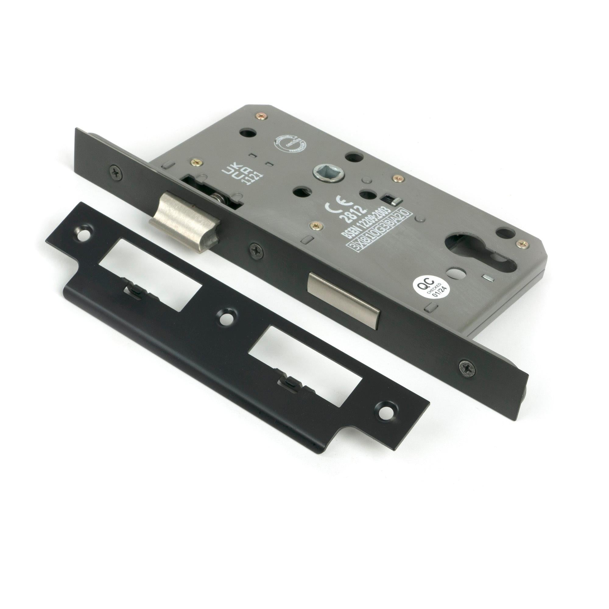 Aged Bronze Euro Din Sash Lock - 60mm Backset/72mm Centre - Euro Locks - From The Anvil - Yester Home