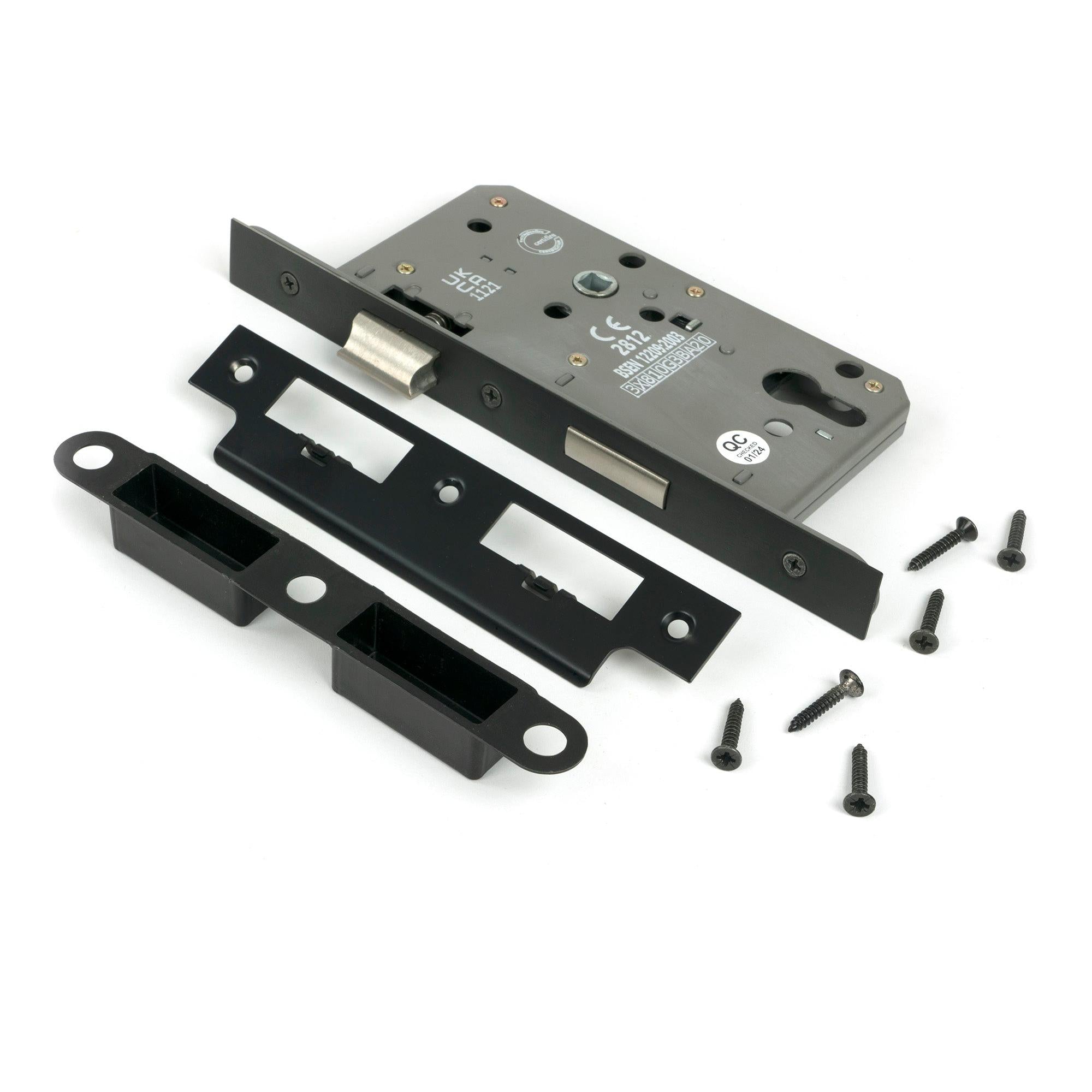 Aged Bronze Euro Din Sash Lock - 60mm Backset/72mm Centre - Euro Locks - From The Anvil - Yester Home