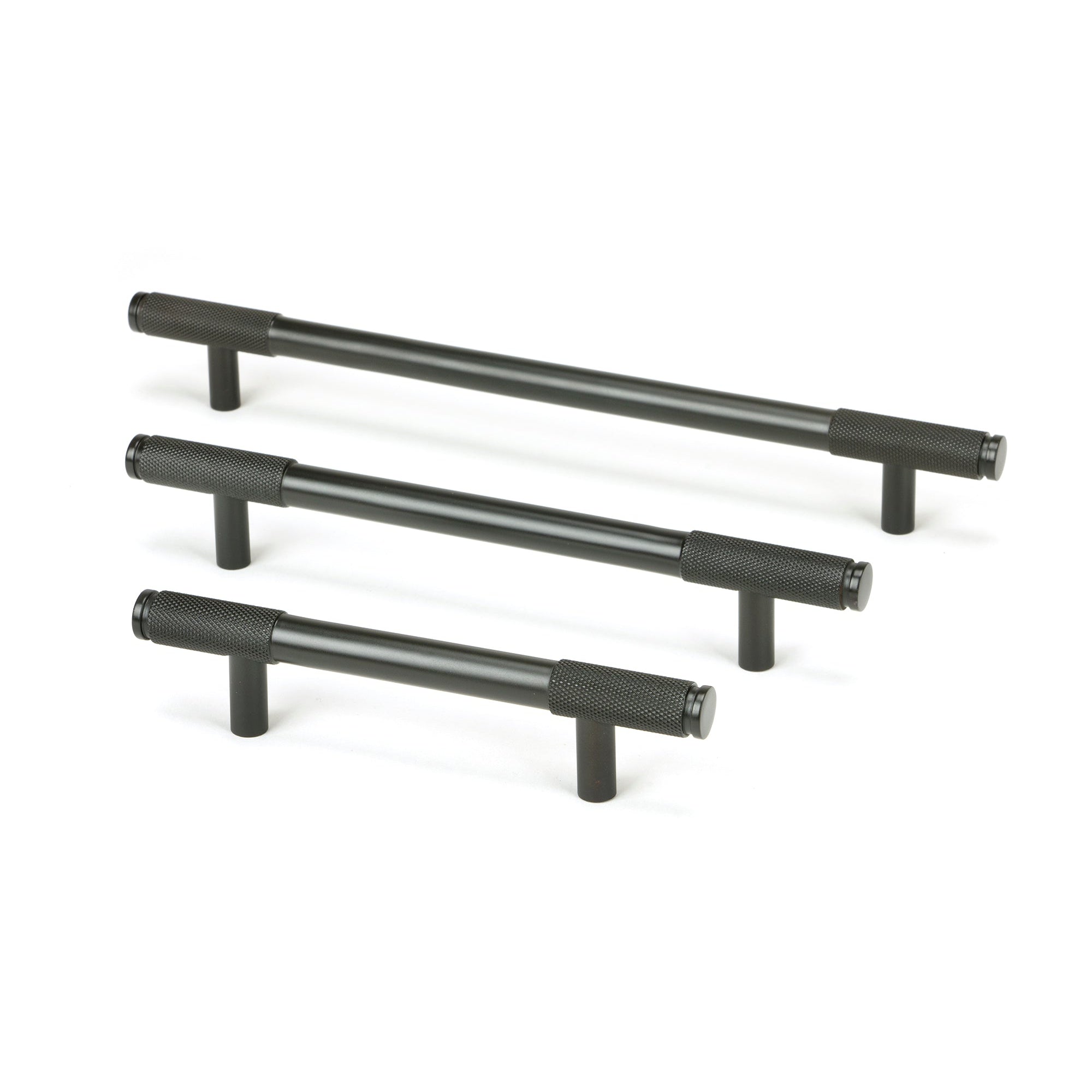 Aged Bronze Half Brompton Pull Handle - Medium | From The Anvil-Pull Handles-Yester Home