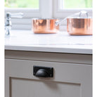 Aged Bronze Hammered Art Deco Drawer Pull | From The Anvil-Drawer Pulls-Yester Home