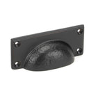 Aged Bronze Hammered Art Deco Drawer Pull | From The Anvil - Drawer Pulls - From The Anvil - Yester Home