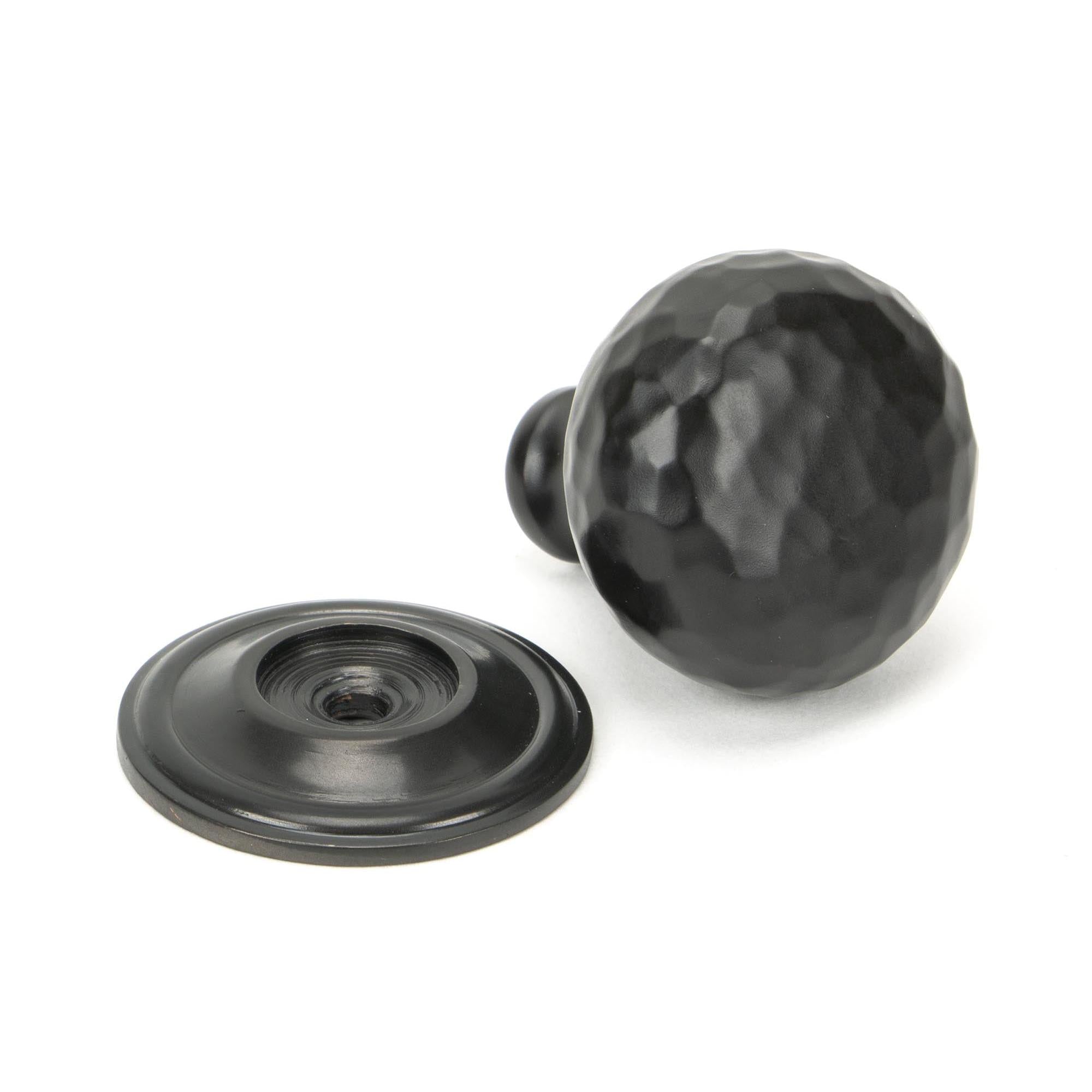 Aged Bronze Hammered Mushroom Cabinet Knob 32mm | From The Anvil - Cabinet Knobs - From The Anvil - Yester Home