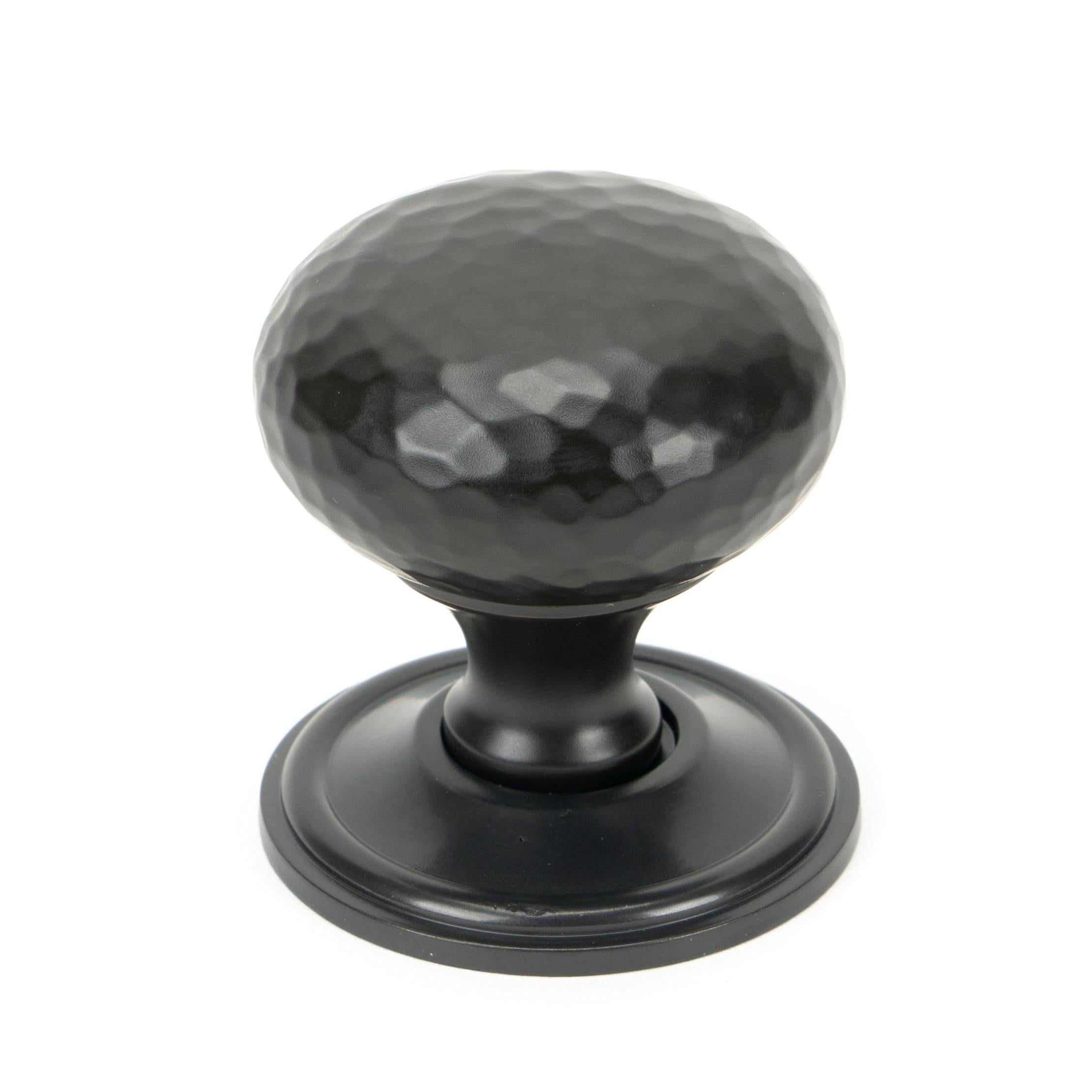 Aged Bronze Hammered Mushroom Cabinet Knob 38mm | From The Anvil - Cabinet Knobs - From The Anvil - Yester Home
