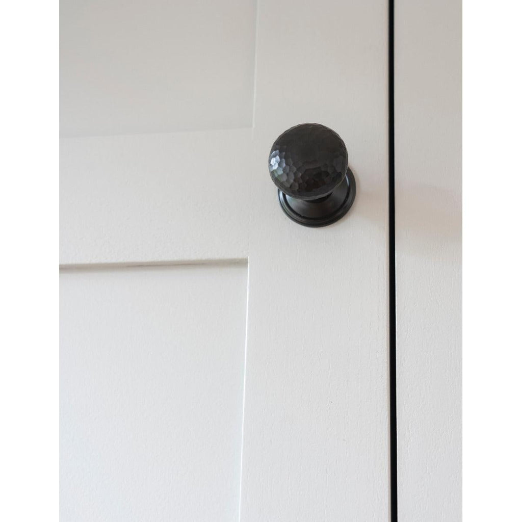 Aged Bronze Hammered Mushroom Cabinet Knob 38mm | From The Anvil-Cabinet Knobs-Yester Home