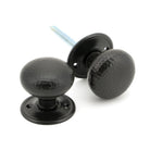 Aged Bronze Hammered Mushroom Mortice/Rim Knob Set | From The Anvil - Mortice Knobs - From The Anvil - Yester Home
