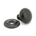 Aged Bronze Hammered Mushroom Mortice/Rim Knob Set | From The Anvil-Mortice Knobs-Yester Home