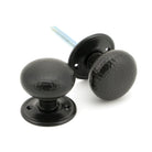 Aged Bronze Hammered Mushroom Mortice/Rim Knob Set | From The Anvil-Mortice Knobs-Yester Home
