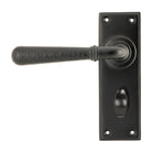 Aged Bronze Hammered Newbury Lever Bathroom Set | From The Anvil-Lever Bathroom-Yester Home