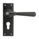 Aged Bronze Hammered Newbury Lever Euro Lock Set | From The Anvil - Lever Euro - From The Anvil - Yester Home