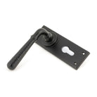 Aged Bronze Hammered Newbury Lever Euro Lock Set | From The Anvil - Lever Euro - From The Anvil - Yester Home
