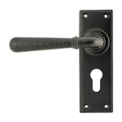 Aged Bronze Hammered Newbury Lever Euro Lock Set | From The Anvil-Lever Euro-Yester Home