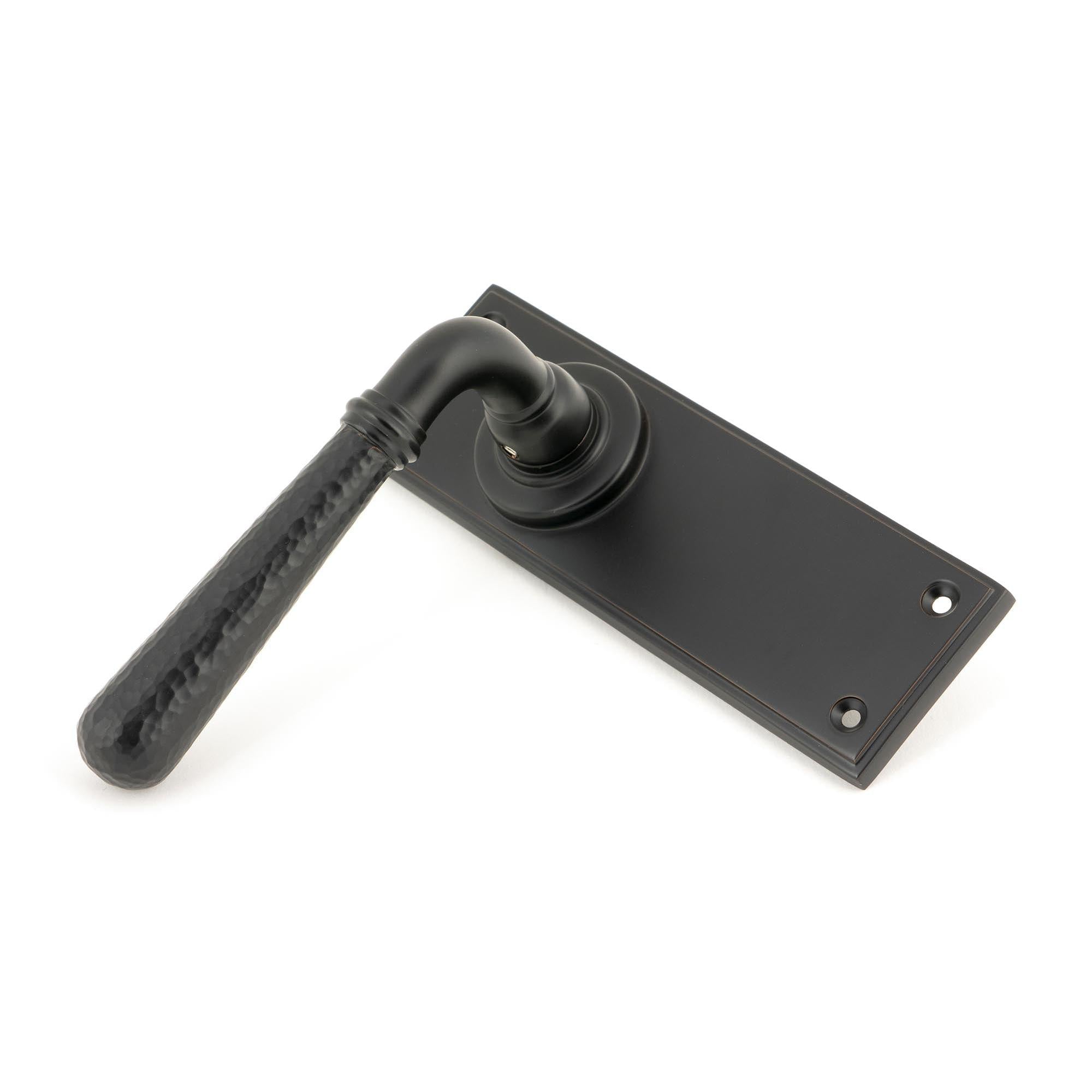 Aged Bronze Hammered Newbury Lever Latch Set | From The Anvil - Lever Latch - From The Anvil - Yester Home