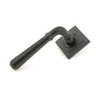 Aged Bronze Hammered Newbury Lever on Rose Set (Square) - Unsprung | From The Anvil - Concealed - From The Anvil - Yester Home