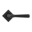 Aged Bronze Hammered Newbury Lever on Rose Set (Square) - Unsprung | From The Anvil - Concealed - From The Anvil - Yester Home