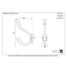 Aged Bronze Hat & Coat Hook | From The Anvil-Coat Hooks-Yester Home
