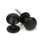 Aged Bronze Heavy Beehive Mortice/Rim Knob Set | From The Anvil - Mortice Knobs - From The Anvil - Yester Home