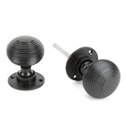 Aged Bronze Heavy Beehive Mortice/Rim Knob Set | From The Anvil-Mortice Knobs-Yester Home