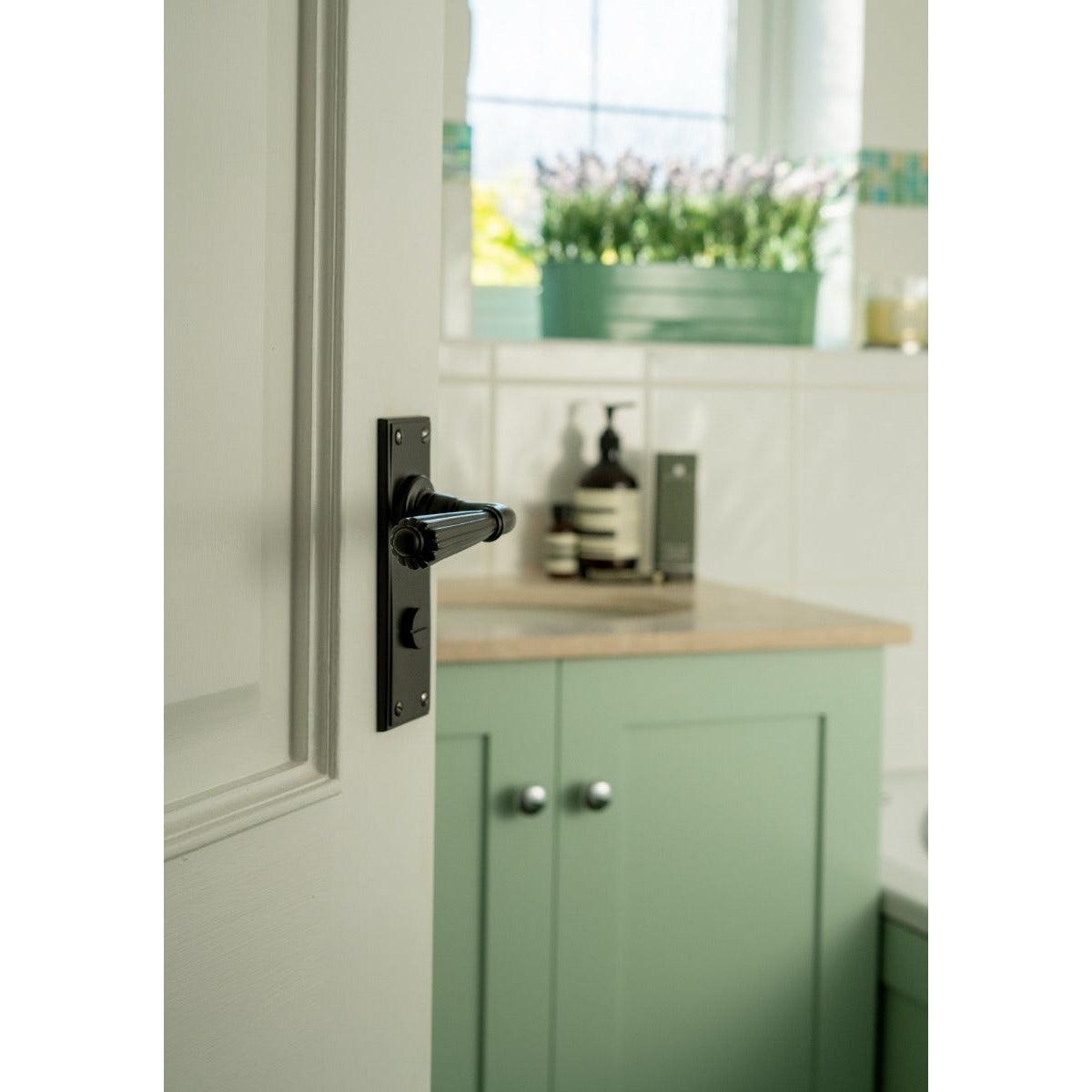 Aged Bronze Hinton Lever Bathroom Set | From The Anvil-Lever Bathroom-Yester Home