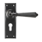Aged Bronze Hinton Lever Euro Lock Set | From The Anvil - Lever Euro - From The Anvil - Yester Home