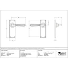 Aged Bronze Hinton Lever Latch Set | From The Anvil-Lever Latch-Yester Home