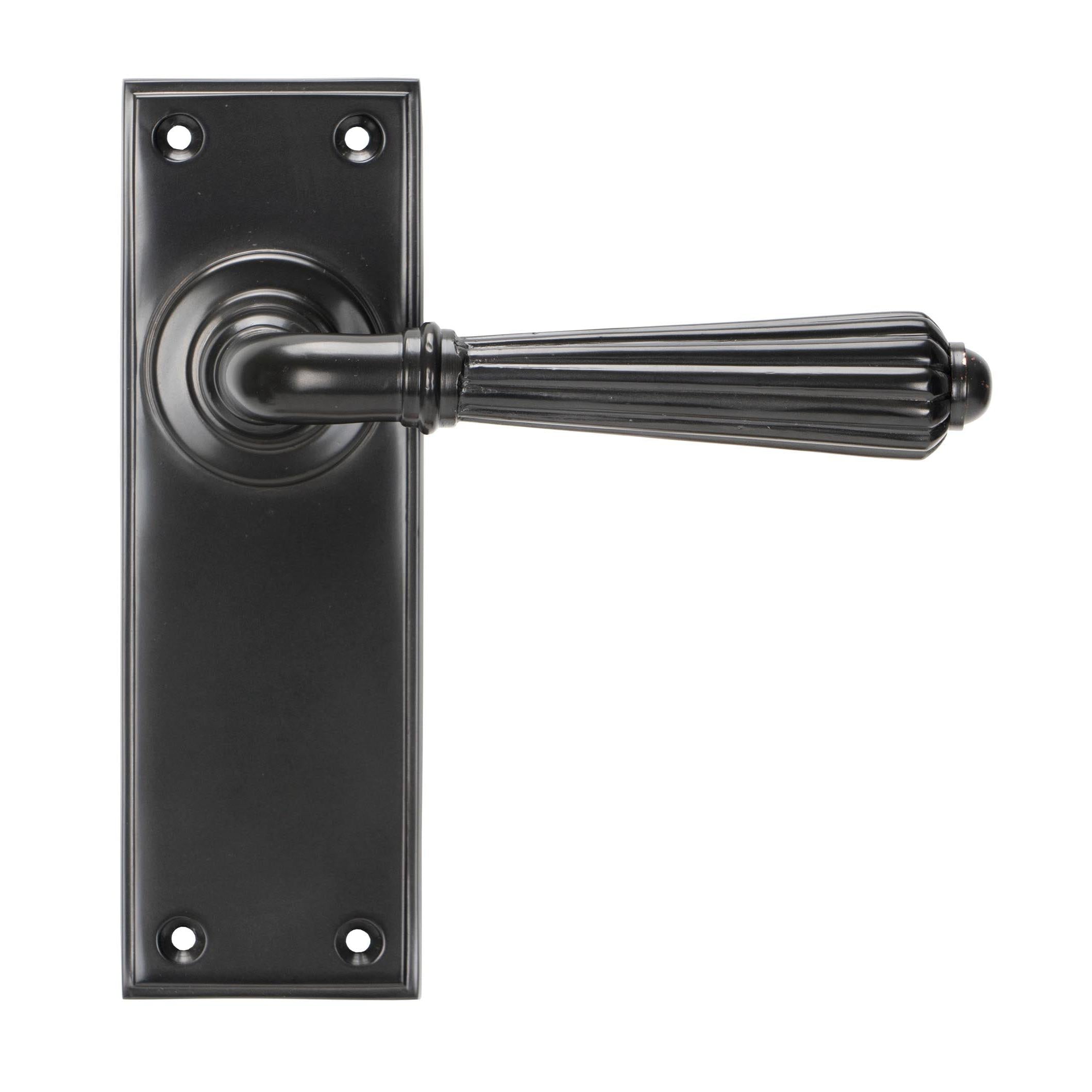 Aged Bronze Hinton Lever Latch Set | From The Anvil - Lever Latch - From The Anvil - Yester Home