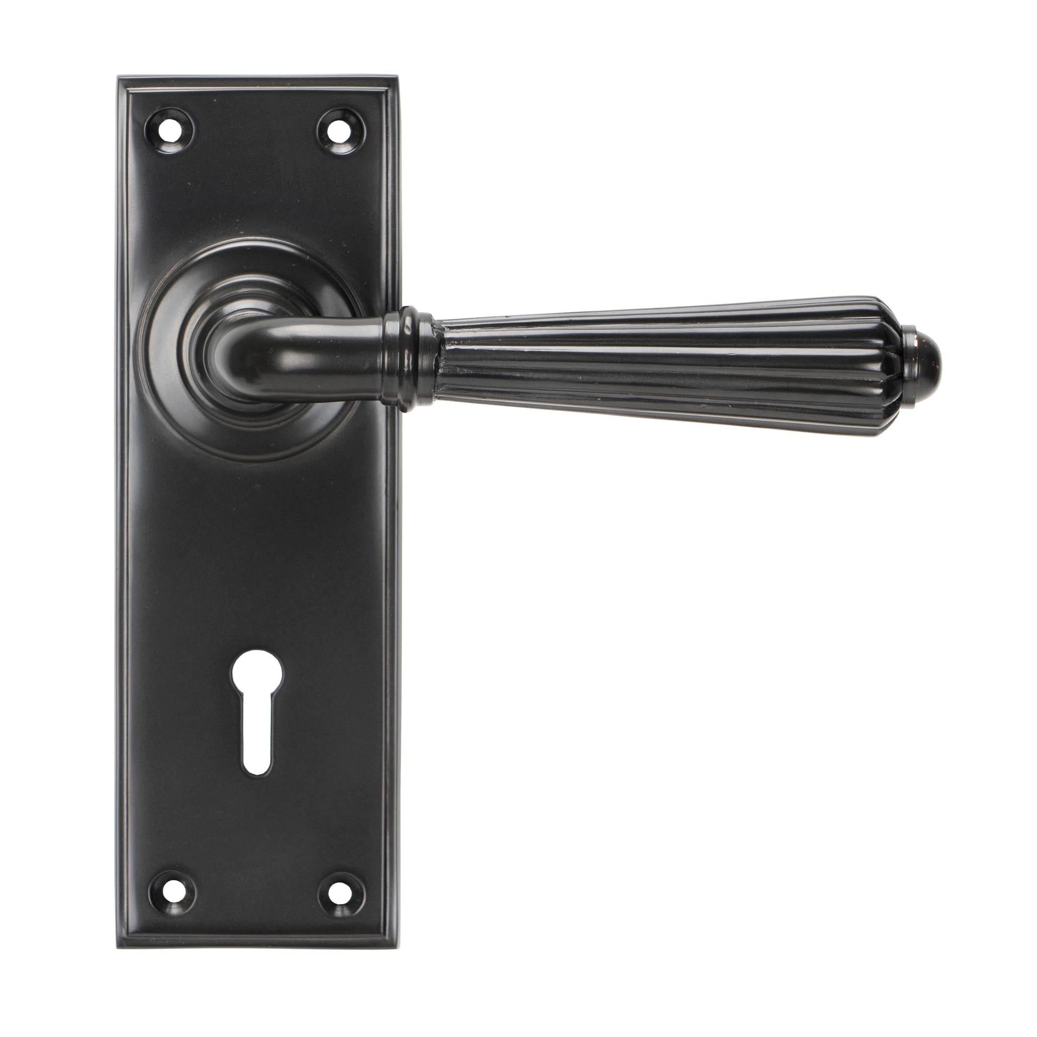 Aged Bronze Hinton Lever Lock Set | From The Anvil - Lever Lock - From The Anvil - Yester Home