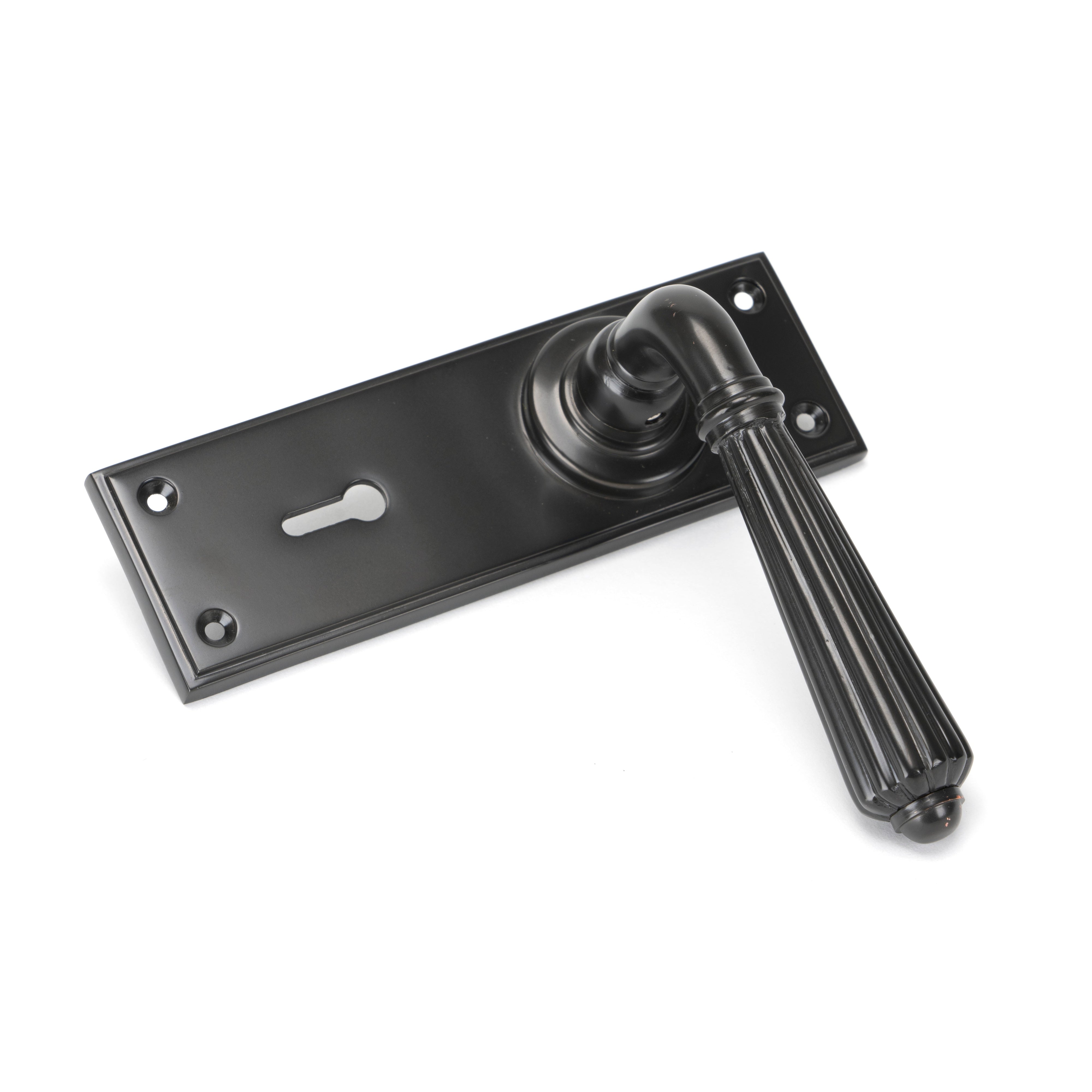 Aged Bronze Hinton Lever Lock Set | From The Anvil-Lever Lock-Yester Home