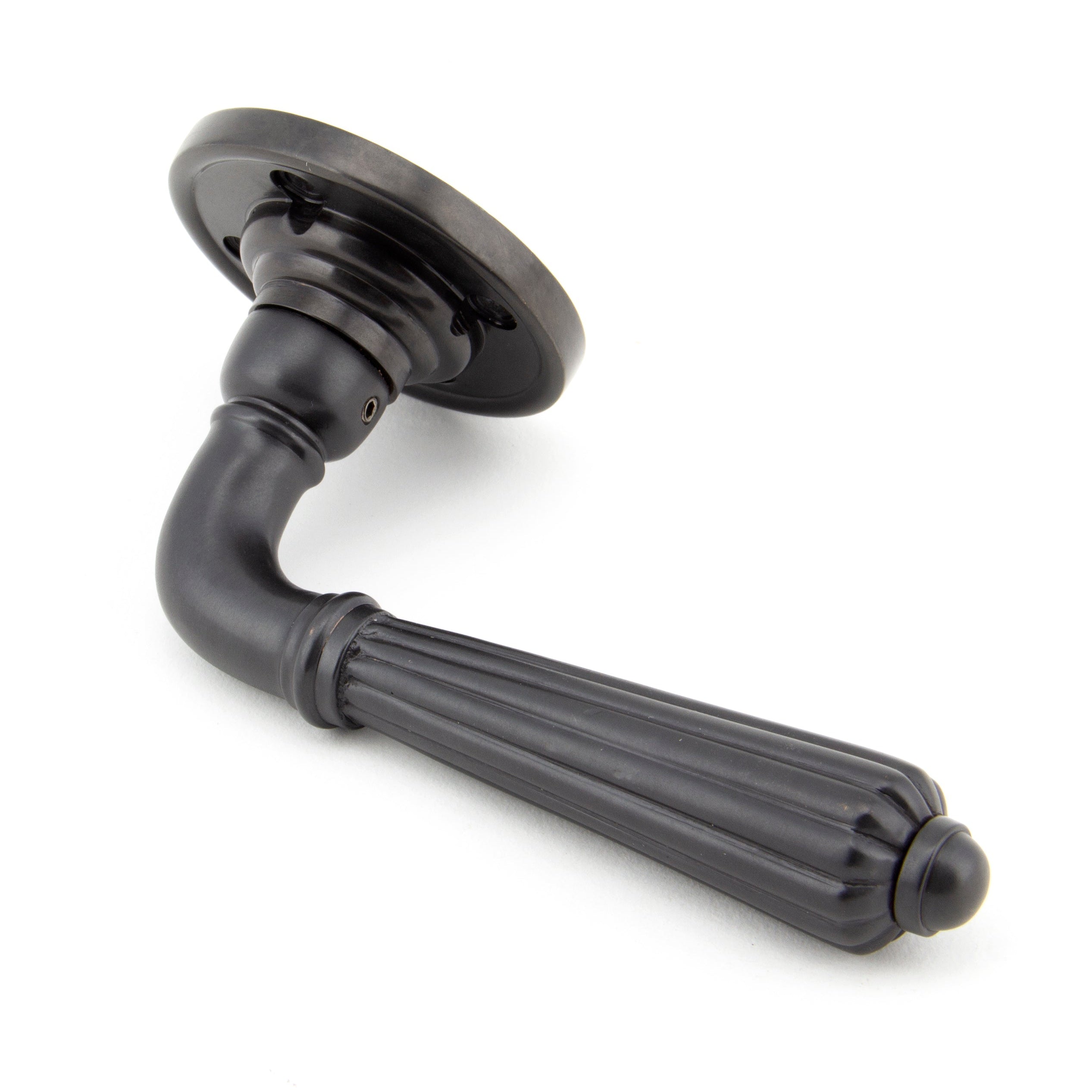 Aged Bronze Hinton Lever on Rose Set - Unsprung | From The Anvil-Lever on Rose-Yester Home