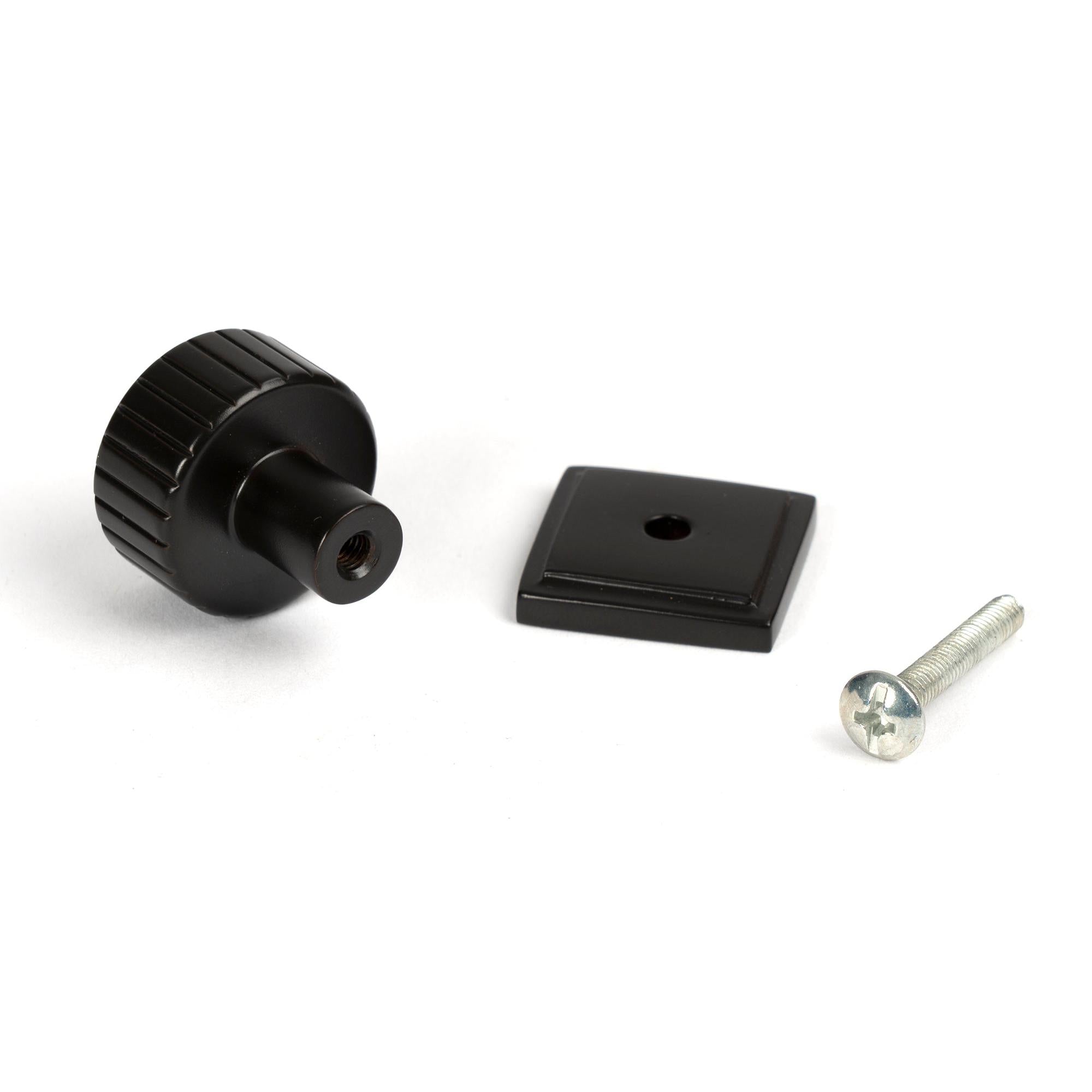 Aged Bronze Judd Cabinet Knob - 25mm (Square) | From The Anvil - Cabinet Knobs - From The Anvil - Yester Home