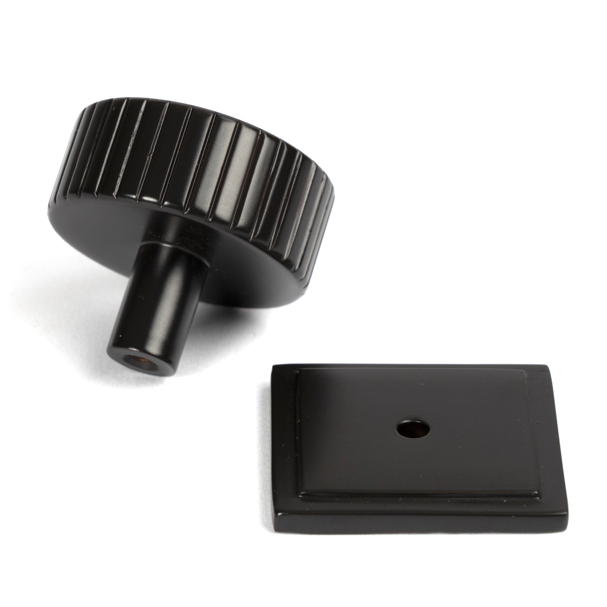 Aged Bronze Judd Cabinet Knob - 38mm (Square) | From The Anvil-Cabinet Knobs-Yester Home