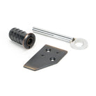 Aged Bronze Key-Flush Sash Stop | From The Anvil-Sash Stops-Yester Home