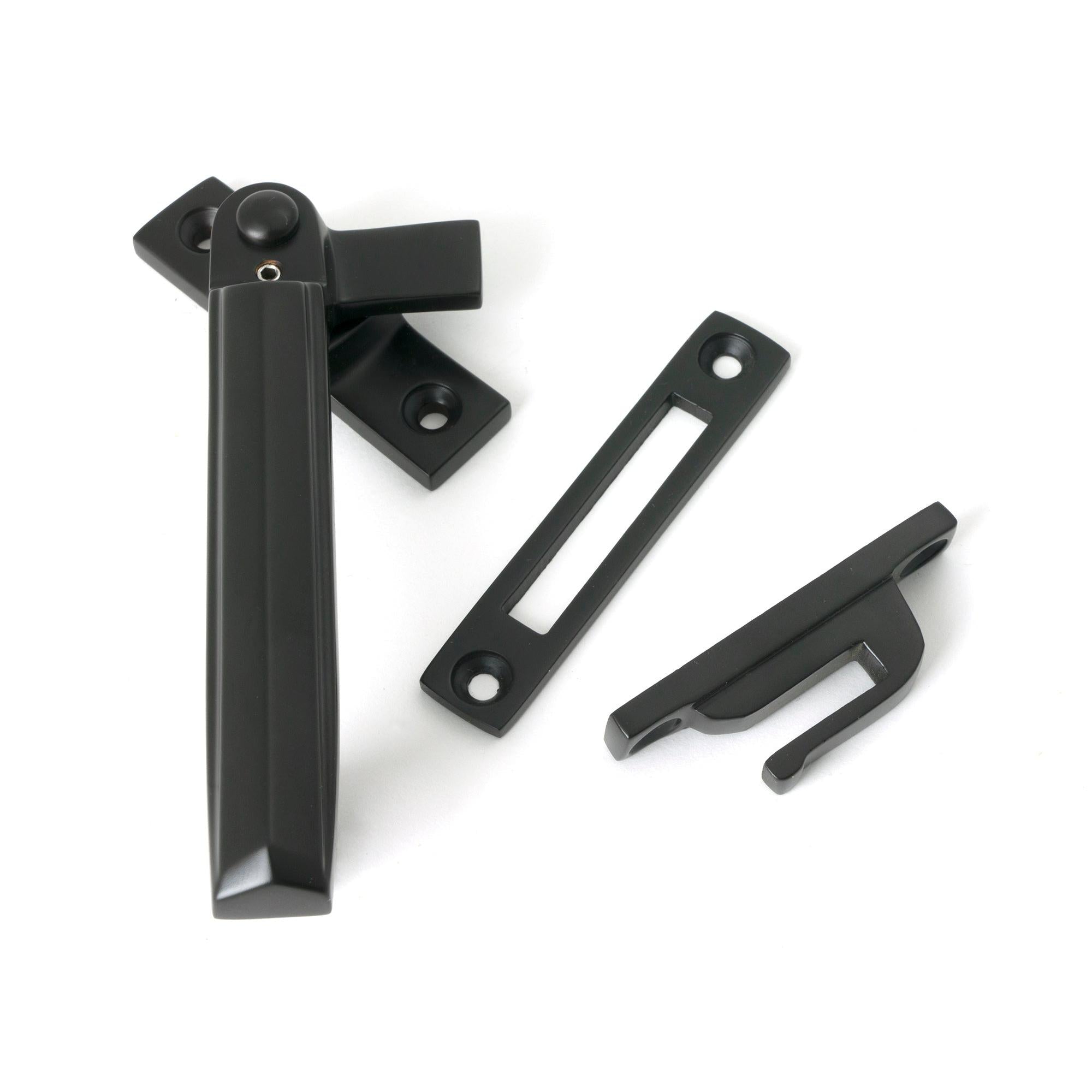 Aged Bronze Locking Art Deco Fastener - LH - Locking Fasteners - From The Anvil - Yester Home