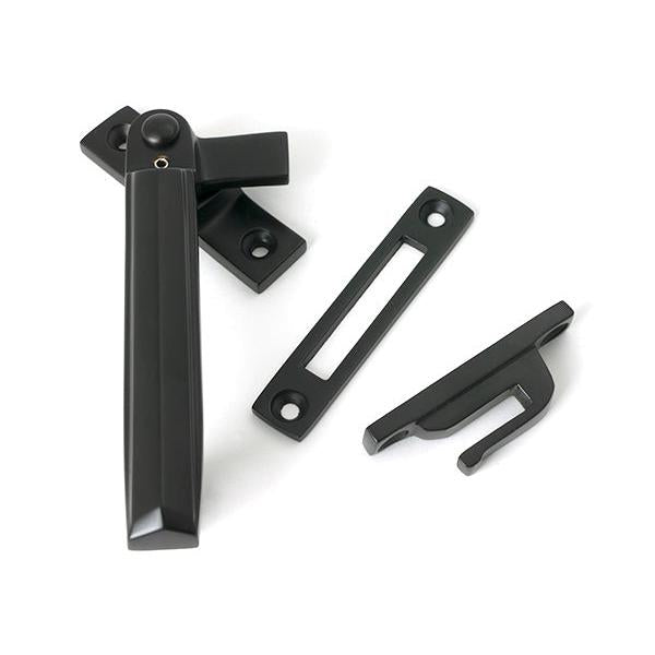 Aged Bronze Locking Art Deco Fastener - LH - Locking Fasteners - From The Anvil - Yester Home