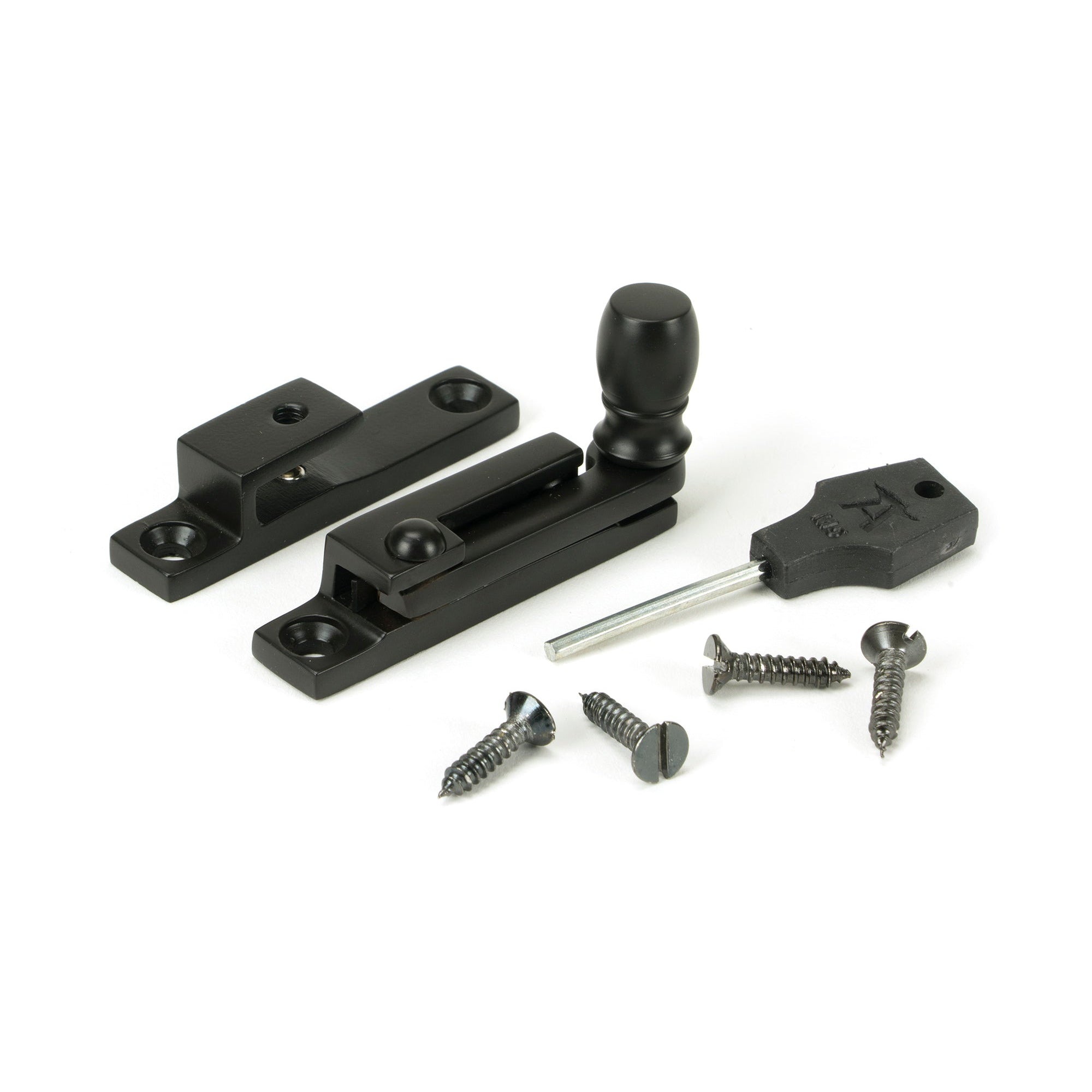 Aged Bronze Mushroom Quadrant Fastener - Narrow | From The Anvil-Quadrant Fasteners-Yester Home