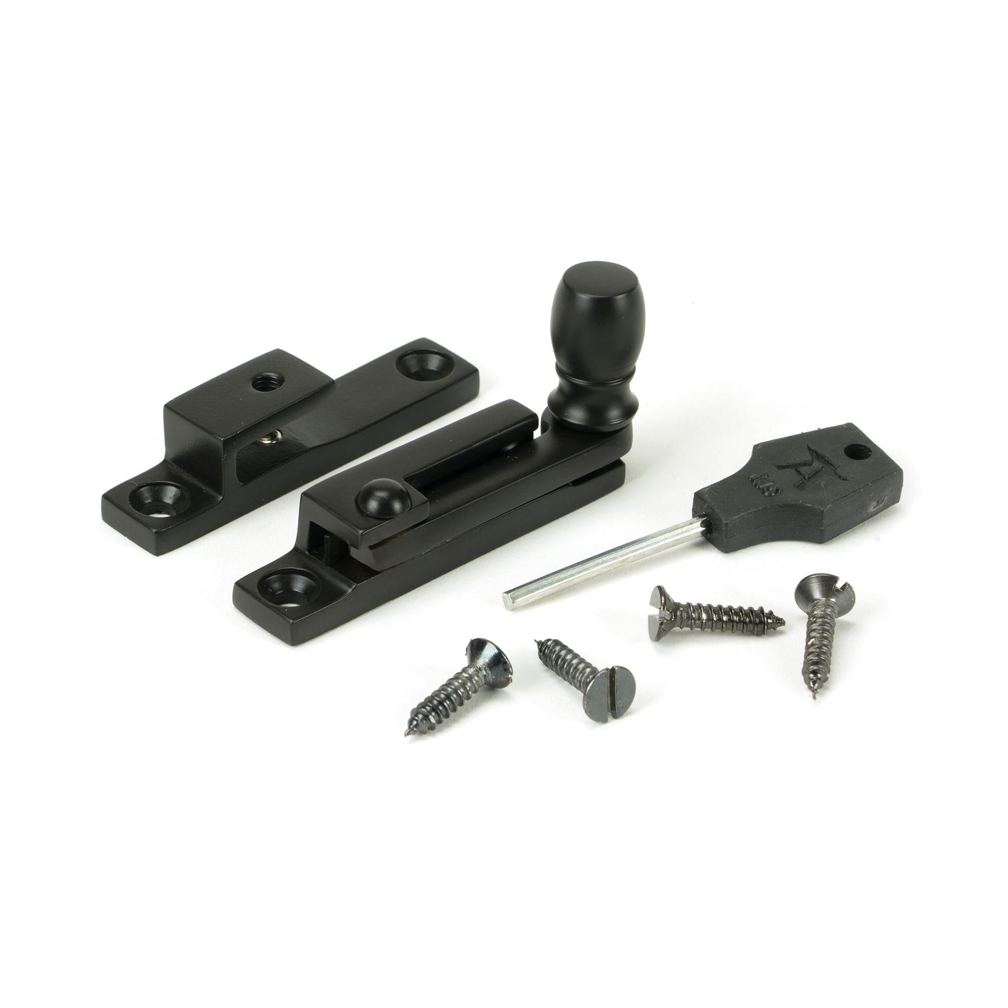 Aged Bronze Mushroom Quadrant Fastener - Narrow | From The Anvil - Quadrant Fasteners - From The Anvil - Yester Home
