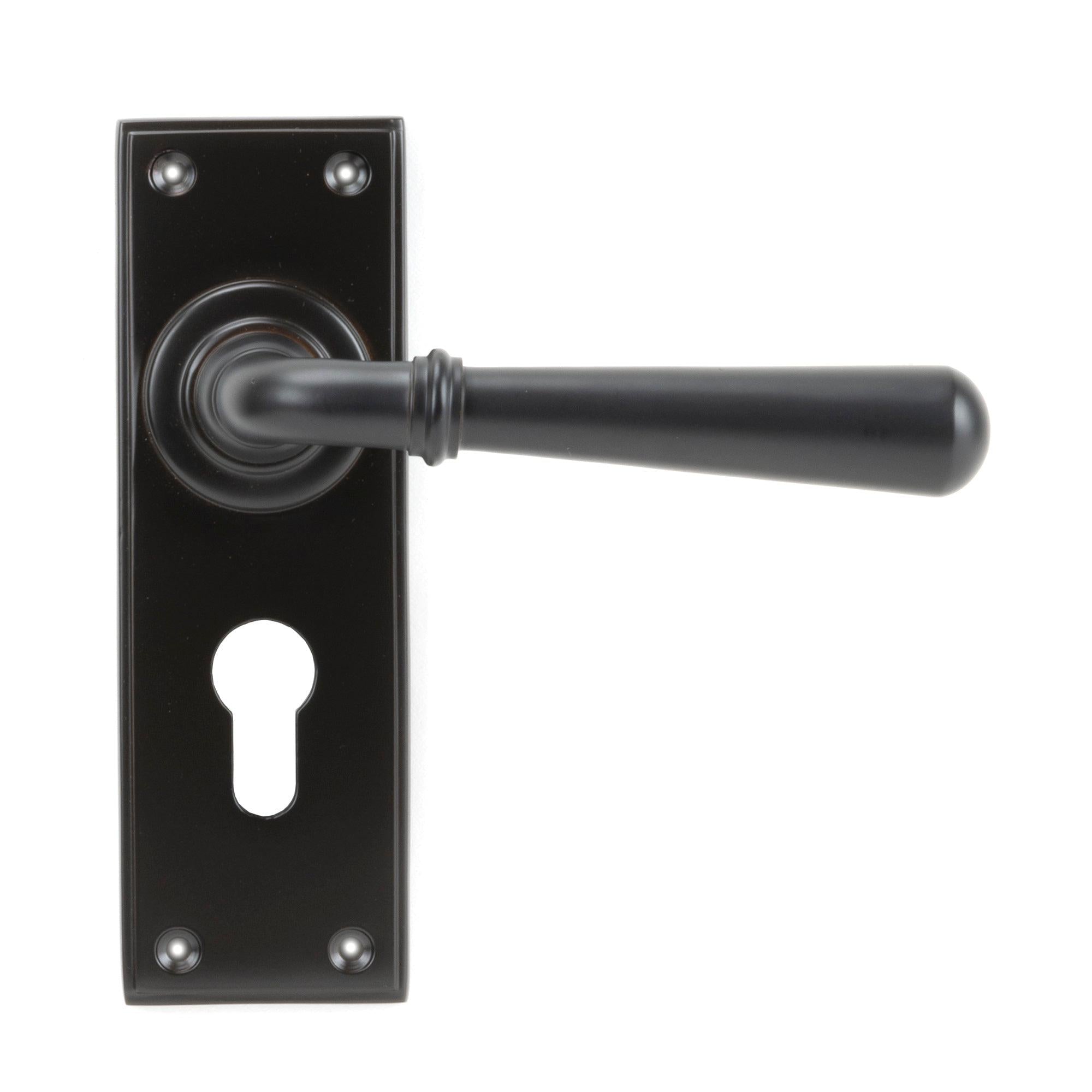 Aged Bronze Newbury Lever Euro Lock Set | From The Anvil - Lever Euro - From The Anvil - Yester Home