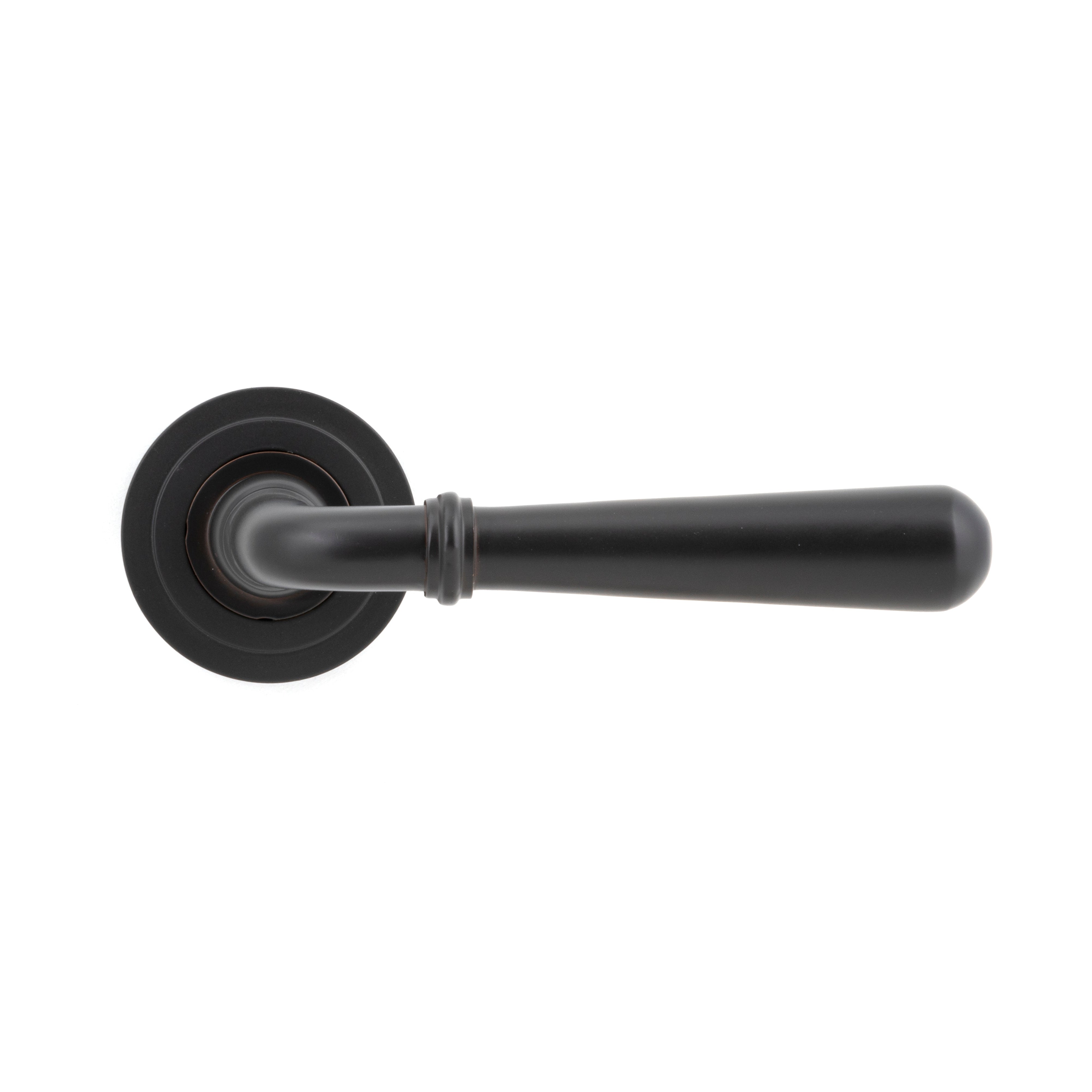 Aged Bronze Newbury Lever on Rose Set (Art Deco) - Unsprung | From The Anvil-Concealed-Yester Home