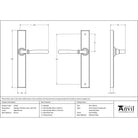 Aged Bronze Newbury Slimline Lever Latch Set | From The Anvil - Espagnolette - From The Anvil - Yester Home