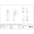 Aged Bronze Night-Vent Locking Avon Fastener | From The Anvil-Night-Vent Fasteners-Yester Home