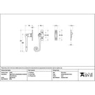 Aged Bronze Night-Vent Locking Monkeytail Fastener (Steel Window) - Locking Fasteners - From The Anvil - Yester Home